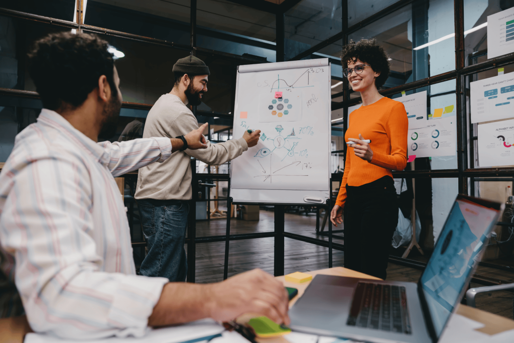 Engaging in-person corporate training session