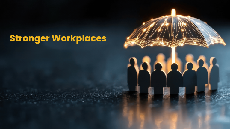 designed background image of people under an umbrealla